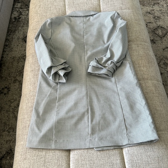 RACHEL ZOE CHECKED  JACKET GREY AND WHITE M - Picture 7 of 8